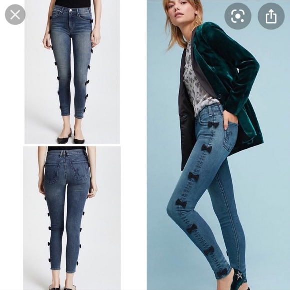 McGuire Denim Denim - Anthropologie McGuire Newton skinny jeans with bows size 26